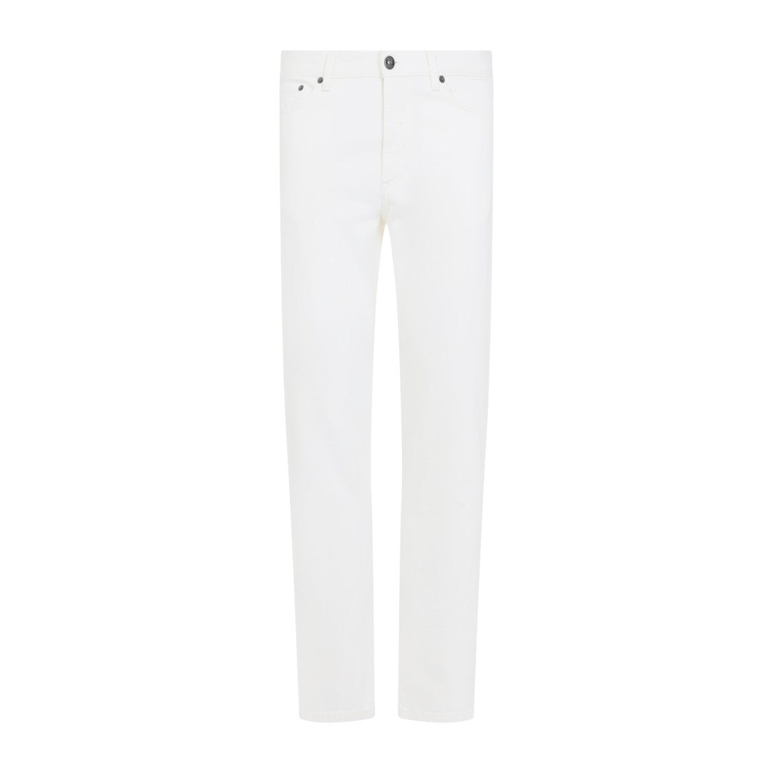 Zegna Optical White Cotton Denim Jeans