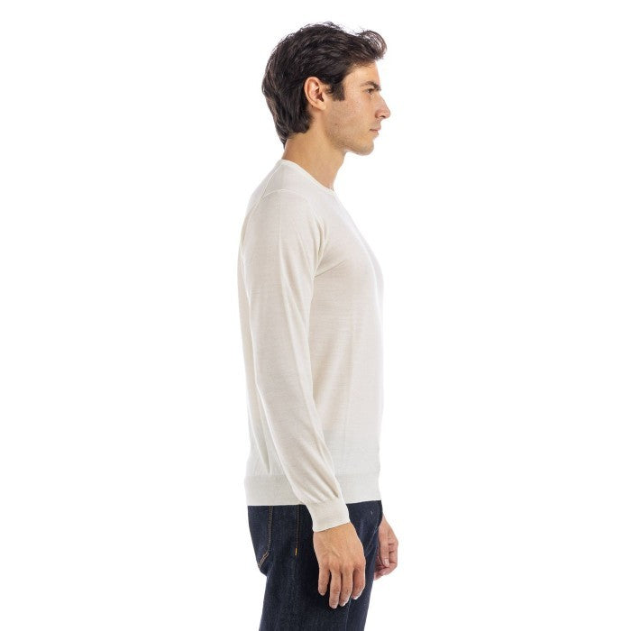 Filippo De Laurentiis Long-Sleeve Crew Neck Sweater In Fine Merino Wool