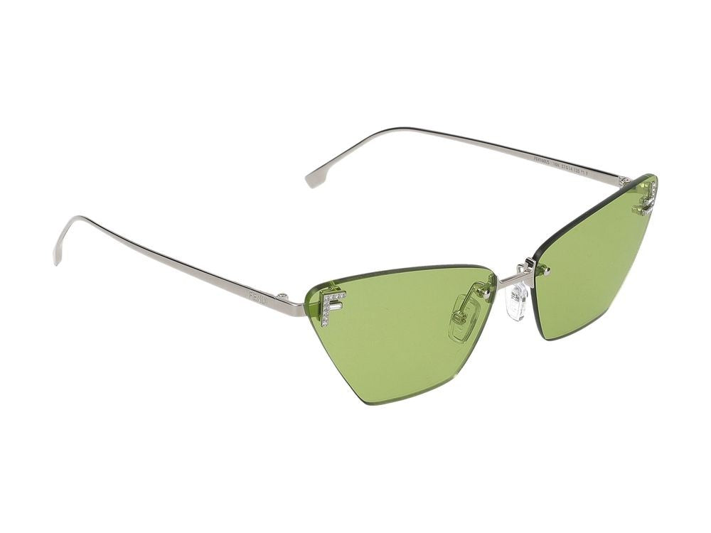 Maison Fendi Gold Geometric Rimless Sunglasses