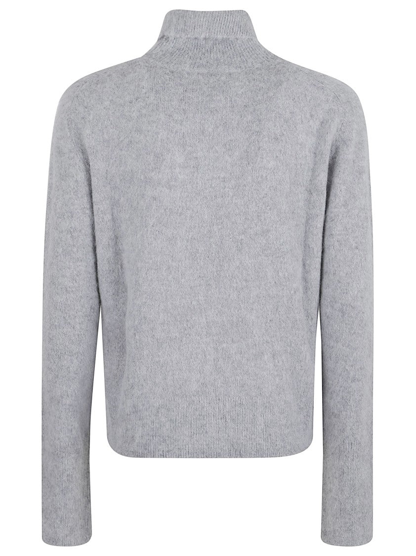 Victoria Beckham High Neck Fuzzy Texture Sweater