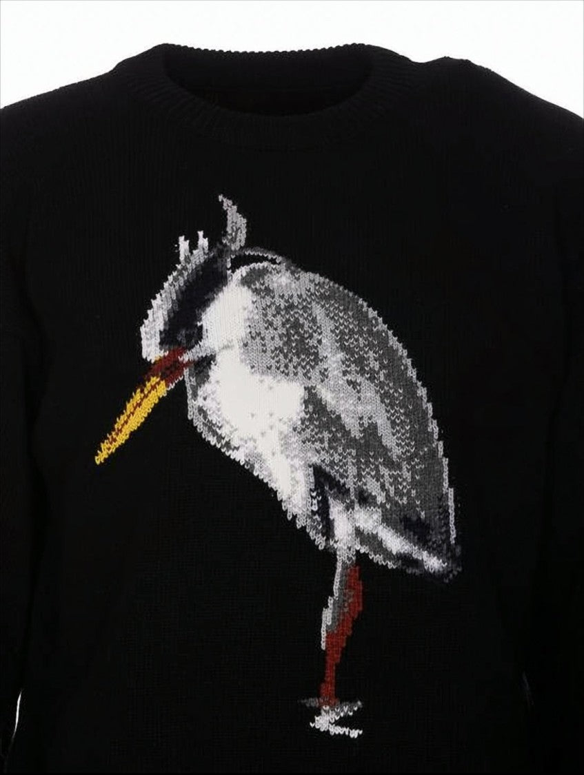 Heron Preston Heron Bird Graphic Sweater With Classic Crew Neckline