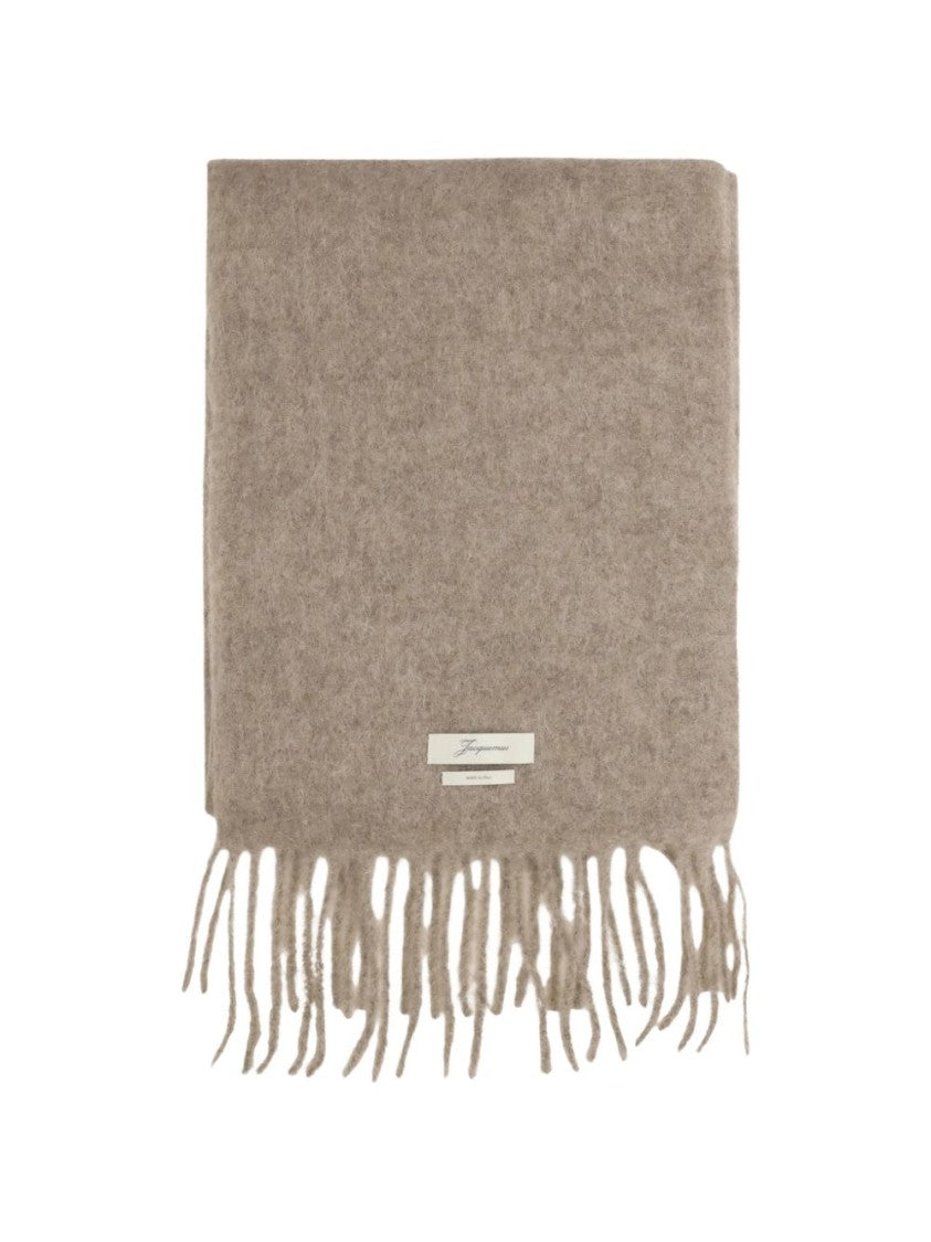 Jacquemus Fringed Ends Silk-Nylon Rectangular Scarf