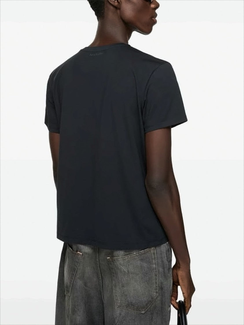 Acne Studios Short-Sleeved T-Shirt With Minimalistic Face Design
