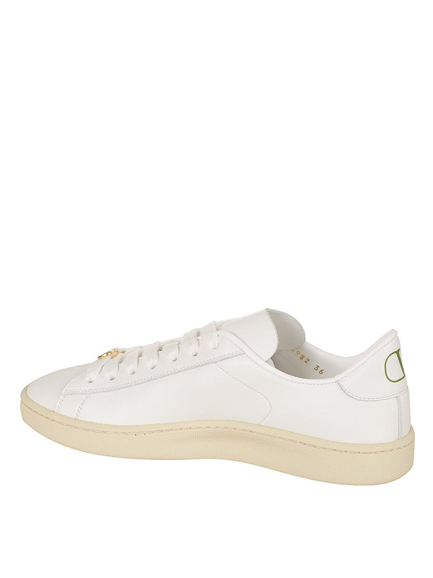 Valentino Garavani White Calf Leather Sneakers