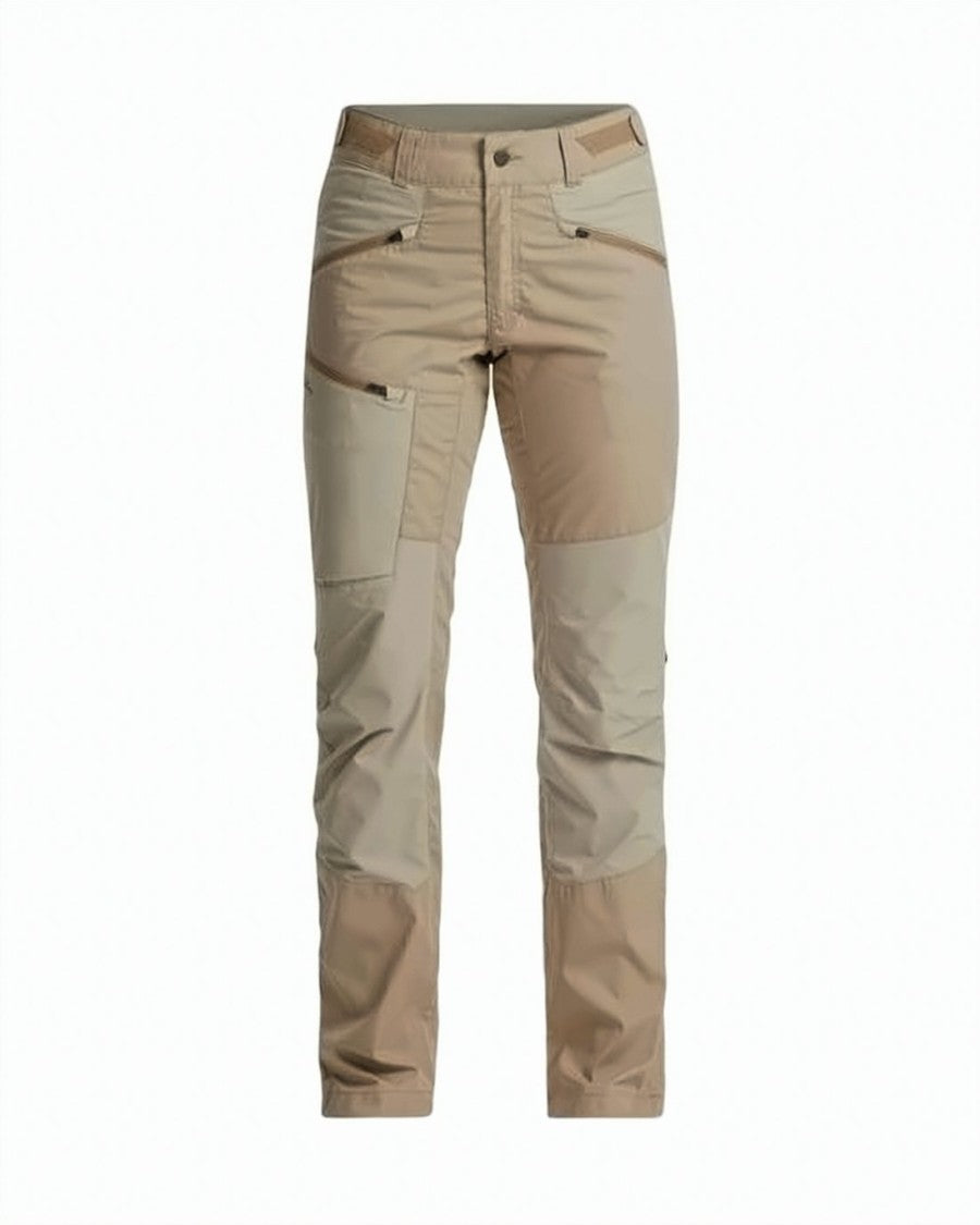 Lundhags Two-Tone Straight Pants With Reinforced Patches And Utility Pocket