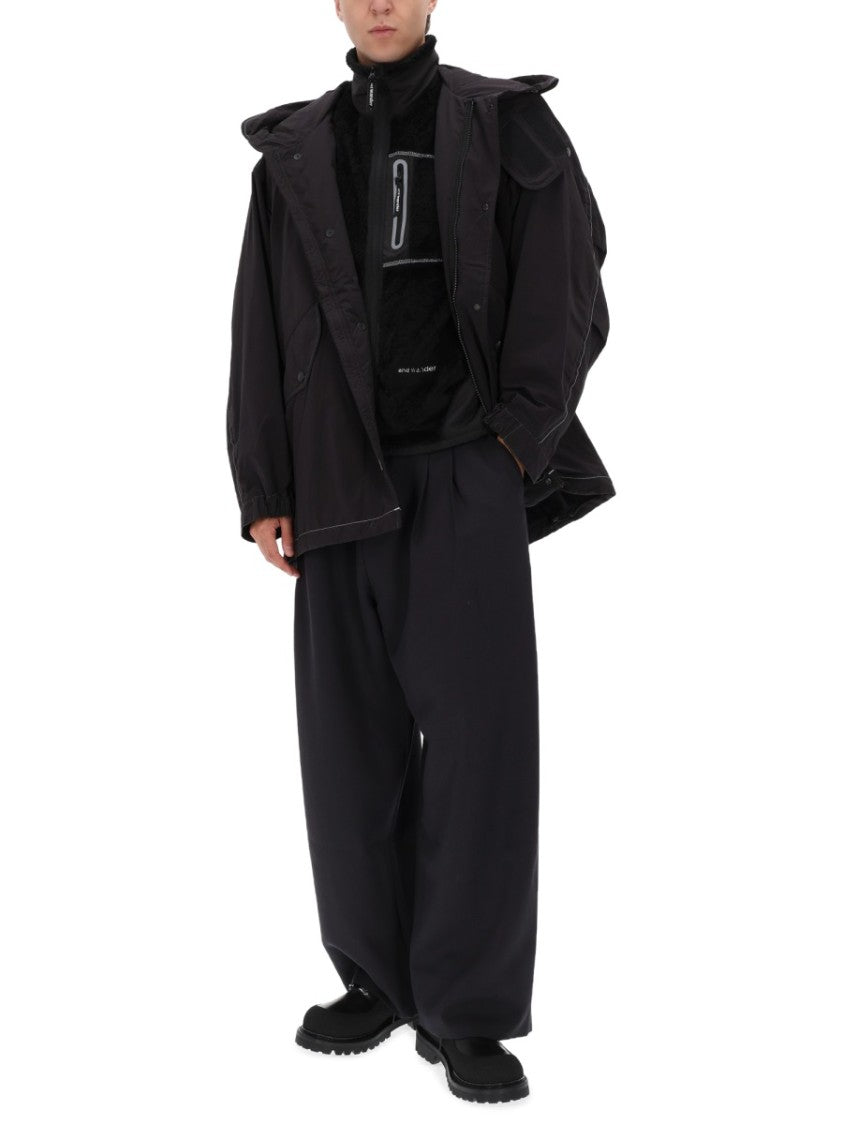 And Wander Loose Fishtail Octa Polyester-Blend Hooded Jacket