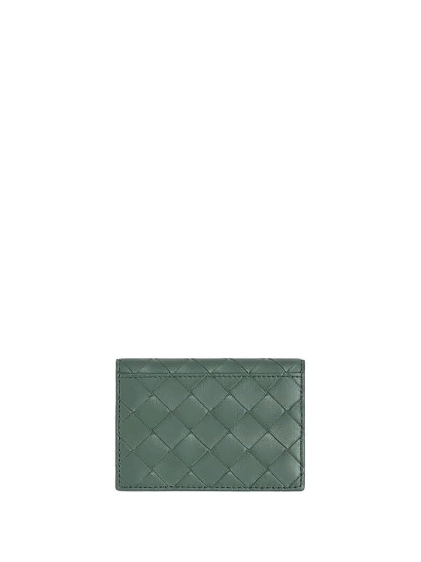 Bottega Veneta Compact Woven Leather Card Wallet
