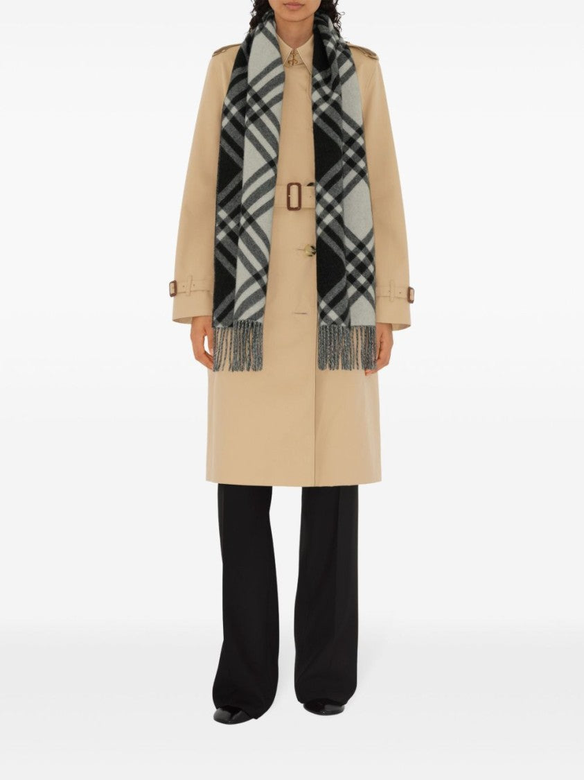 Burberry Black Checked Scarf
