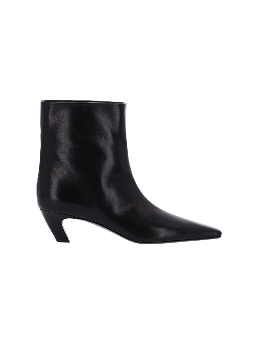 Khaite Black Arizona Pointed Leather Boots
