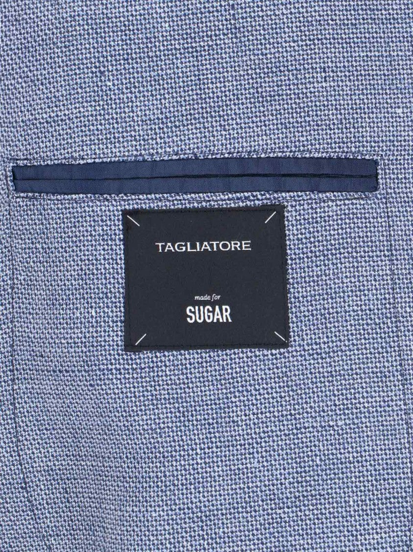 Tagliatore "Sugar" Linen Blazer – Blue