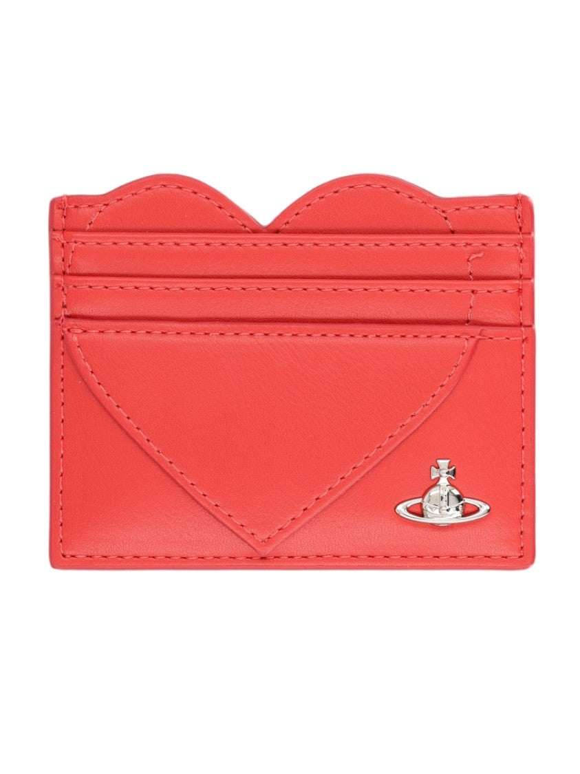 Vivienne Westwood Red Heart-Shaped Polyester Wallet