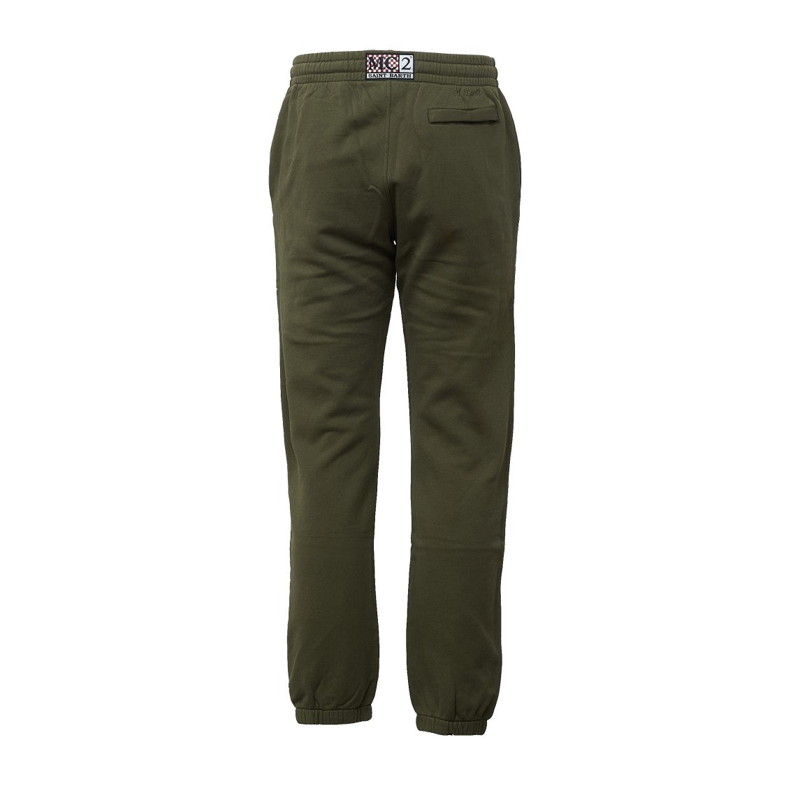Mc2 Saint Barth Green Sweatpants Bolt Wn Raw Drawstring Sweatpants