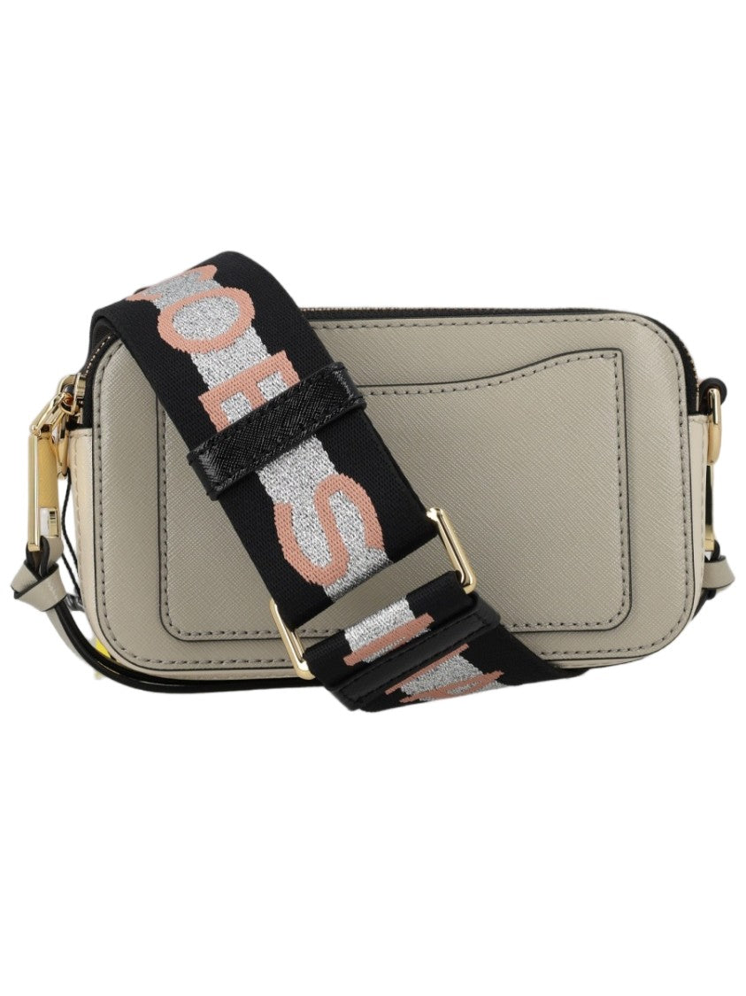 Marc Jacobs Compact Crossbody Bag With Gold-Tone Logo And Adjustable Strap