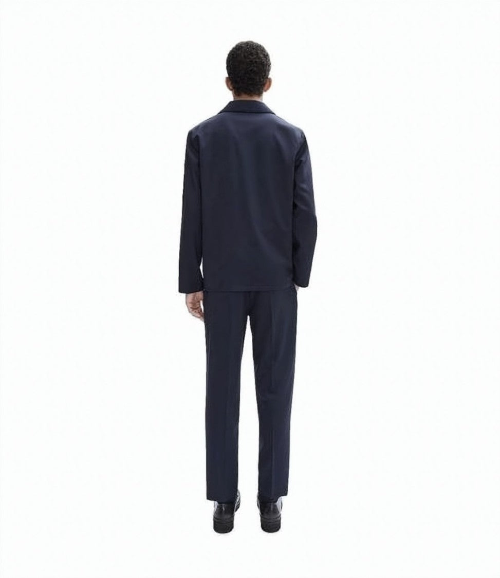 A.P.C. Minimalist Wool Jacket With Classic Collar And Button Front