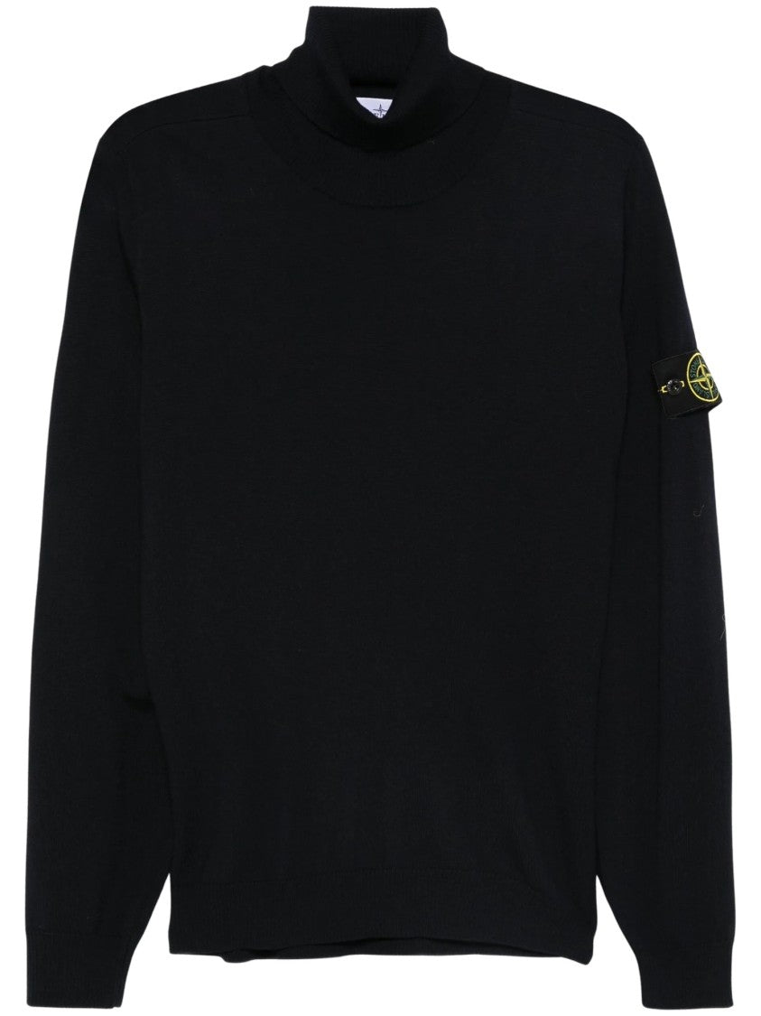 Stone Island Compass Logo Turtleneck Sweater