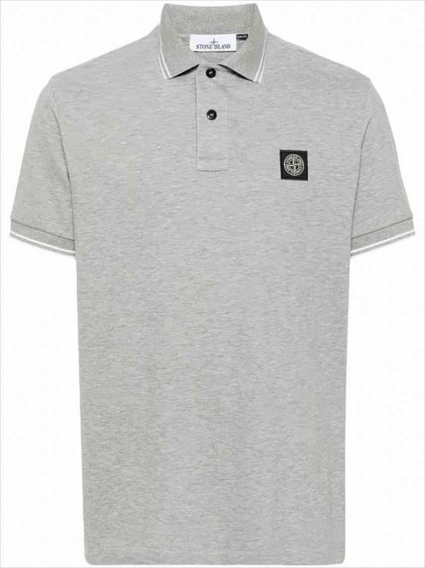 Stone Island Short-Sleeve Polo Shirt With Textured Fabric