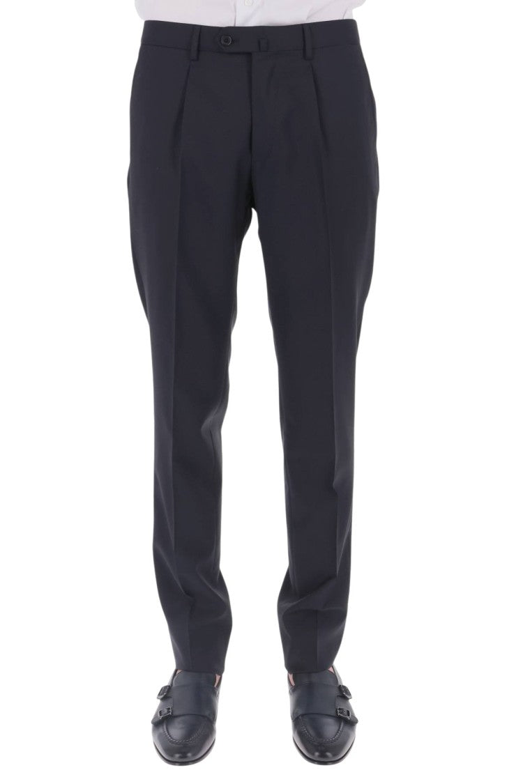 Caruso Blue Miura Double-Breasted Wool Suit
