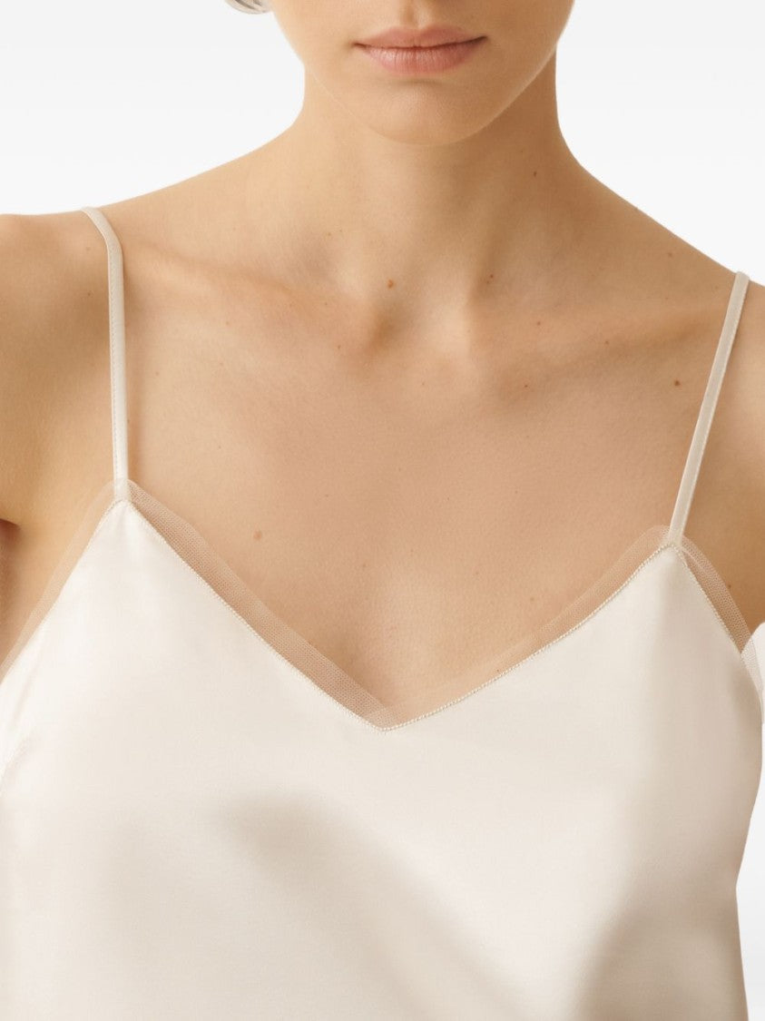Fabiana Filippi Satin-Finish Tank Top