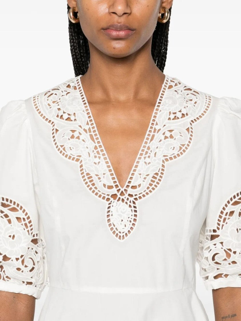 Twin-Set Mini Dress With Deep V-Neckline