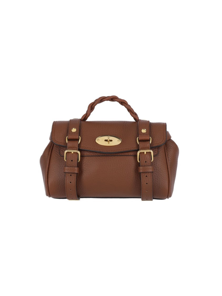 Mulberry Brown Alexa Grained Leather Shoulder Bag