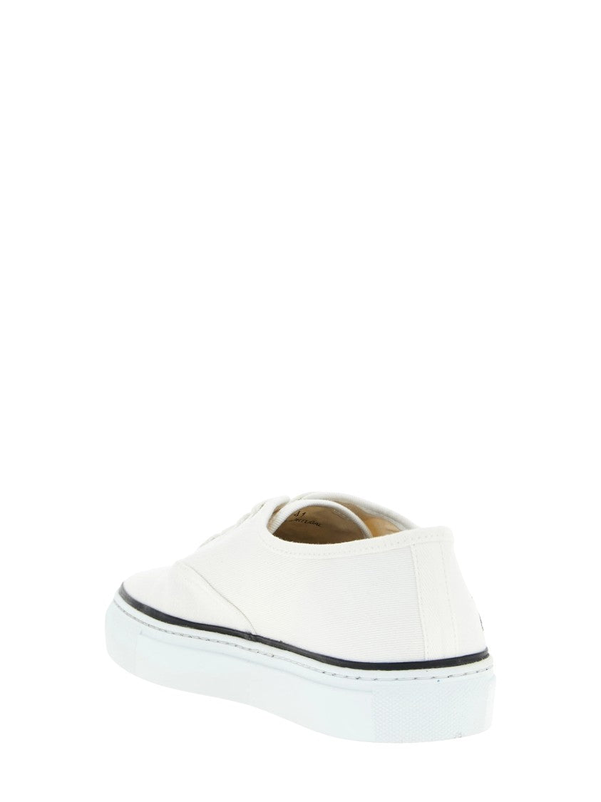 Jacquemus Low-Top Canvas Sneaker With Embroidered Logos And Rubber Sole