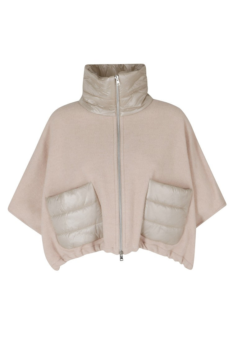 Herno New Chantilly Short Striped Quilted Wool-Blend Coat