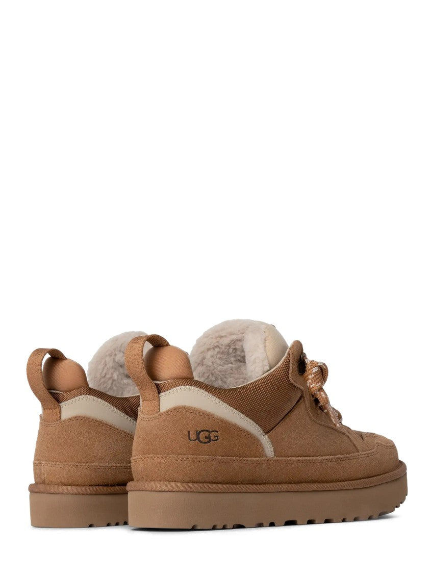 Ugg Low-Top Sneakers With Suede-Like Finish And Textured Laces