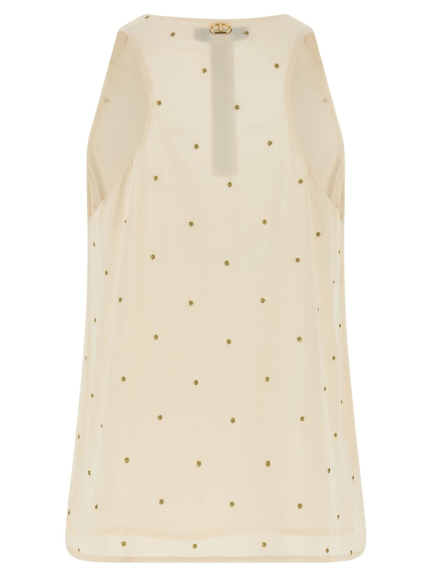 Twin-Set Lurex Embroidery Tank Top