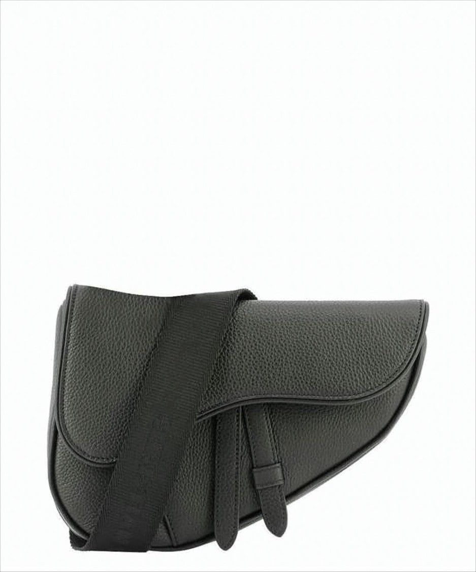 Christian Dior Saddle-Shaped Belt Bag In Textured Cowhide Leather