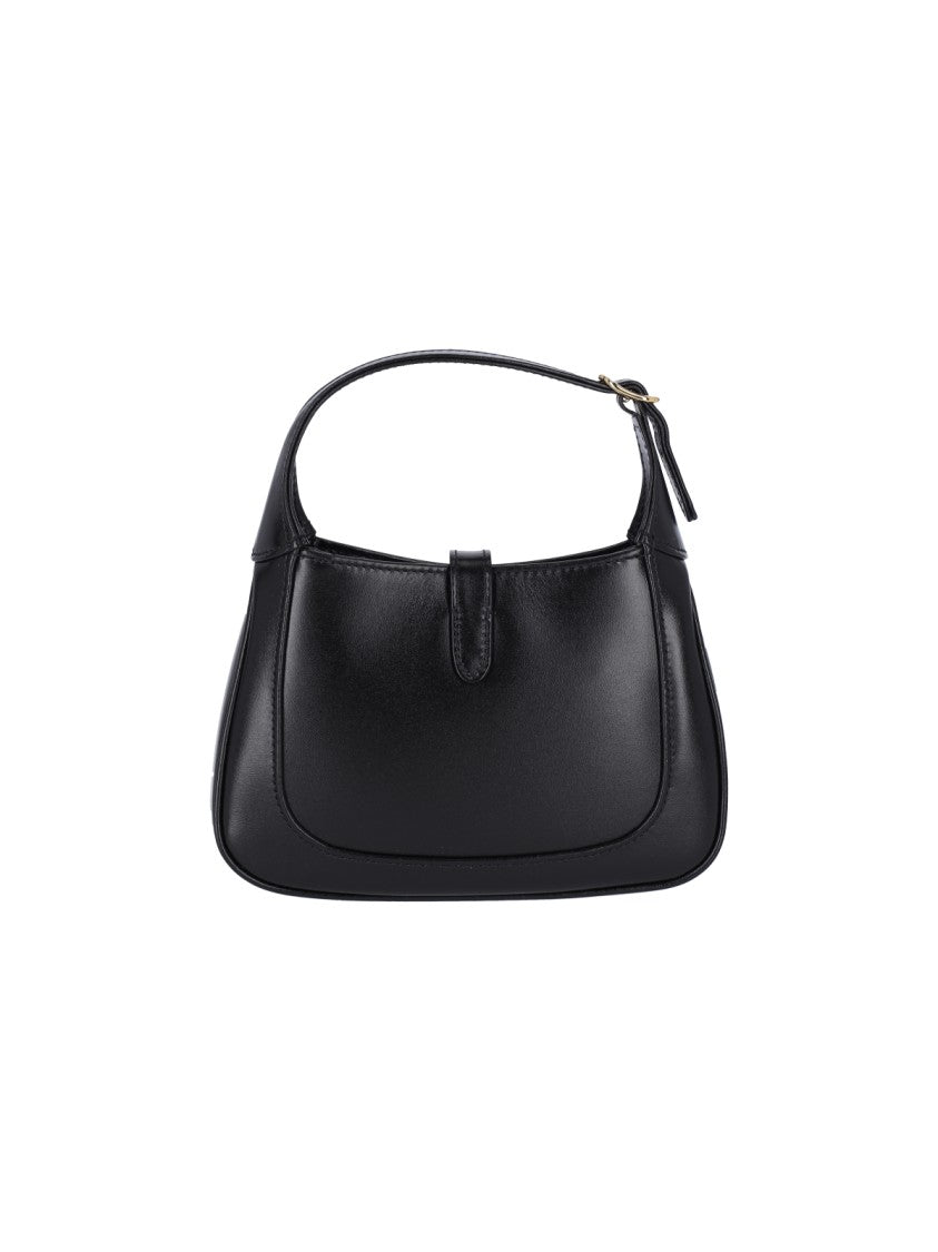 Gucci Mini Handbag With Gold Metal Closure And Adjustable Handle