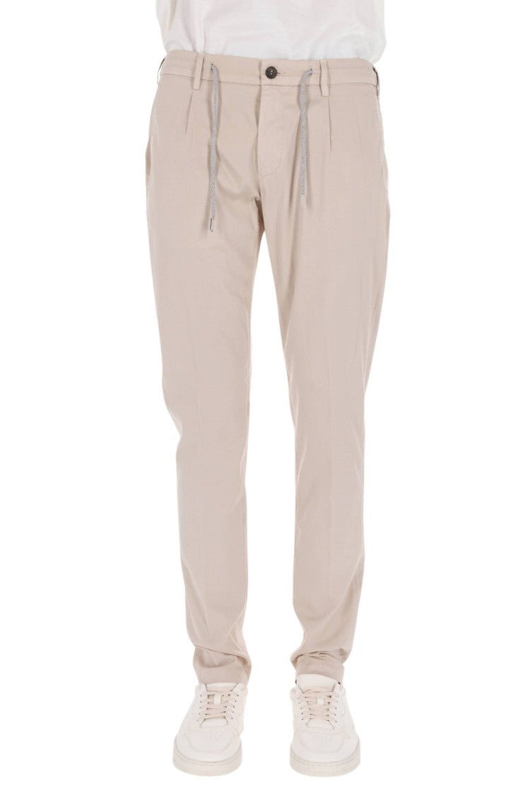 Eleventy Sabbia Stretch Cotton-Silk Joggers