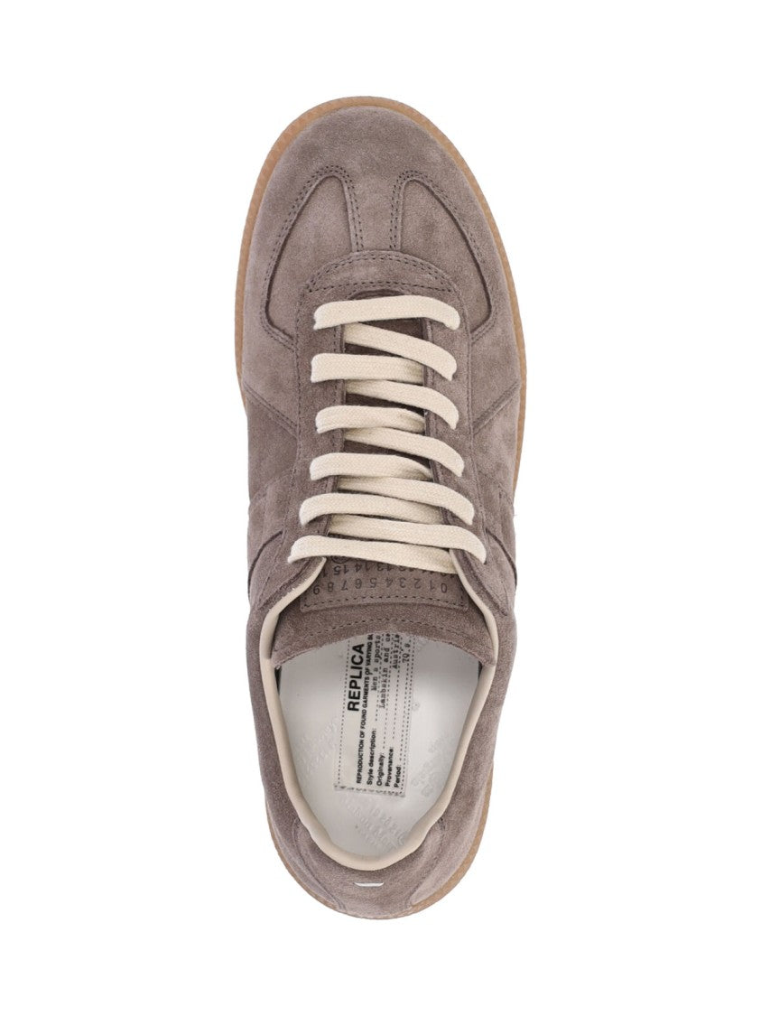 Maison Margiela Low-Profile Suede Gum-Sole Sneakers