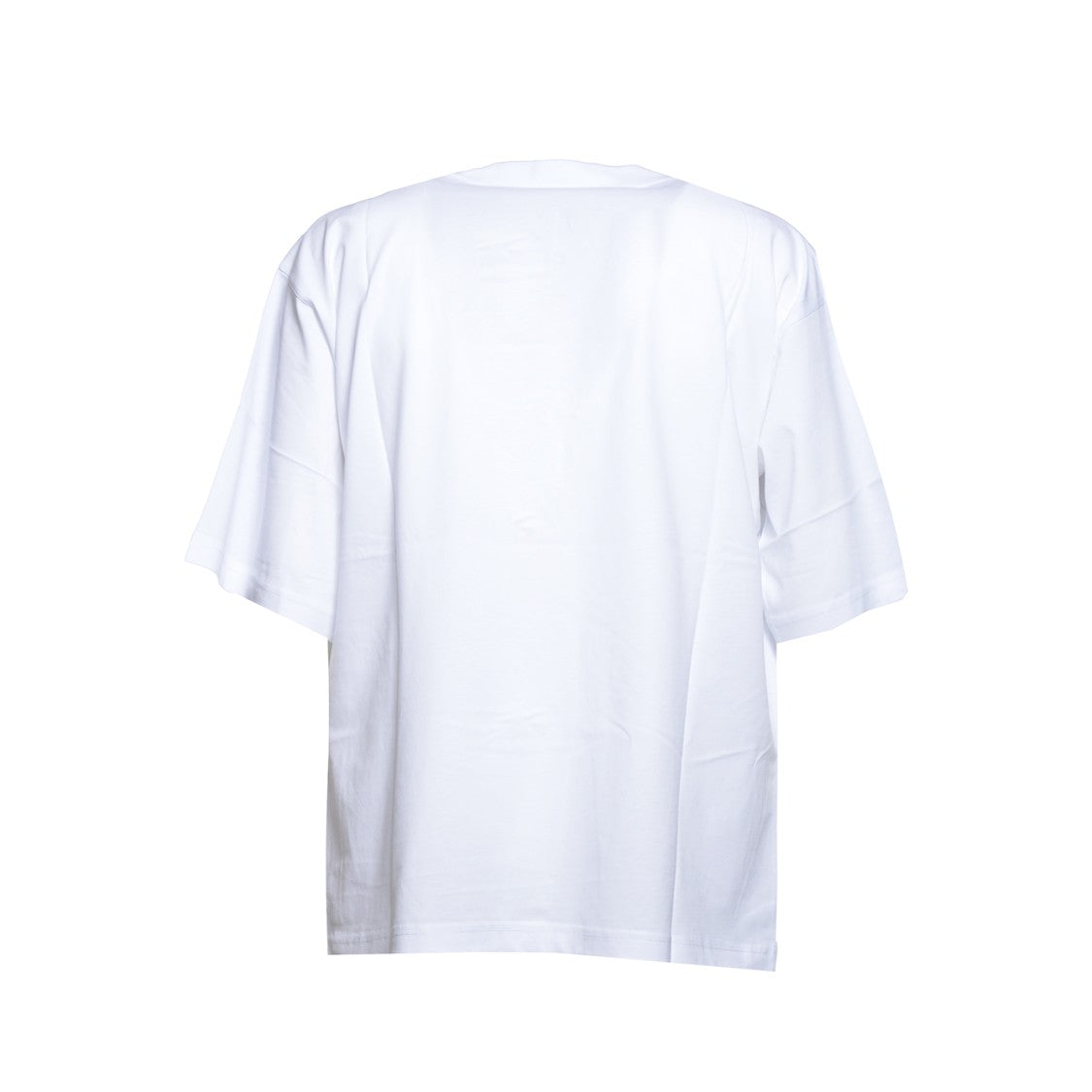 Marni White Cotton T-Shirt With Logo Print