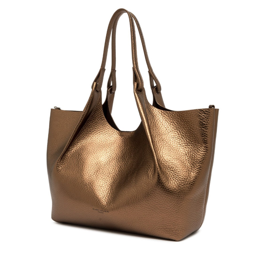 Gianni Chiarini Copper Dua Bag With Dark Brown Interior