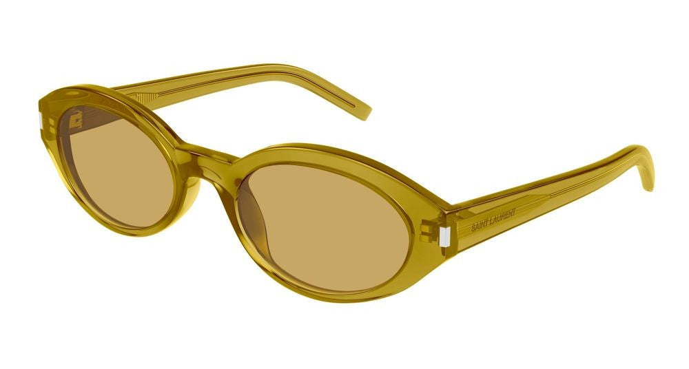 Saint Laurent Green Translucent Olive Green Acetate Sunglasses