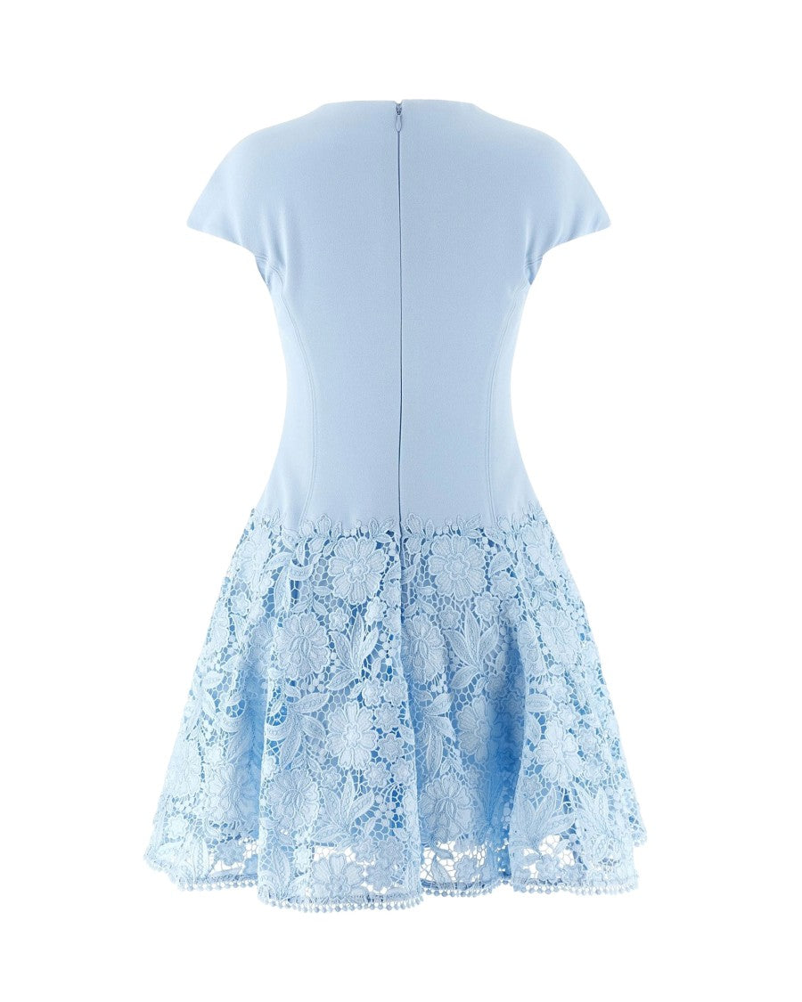 Self-Portrait Light Blue Lace Dress