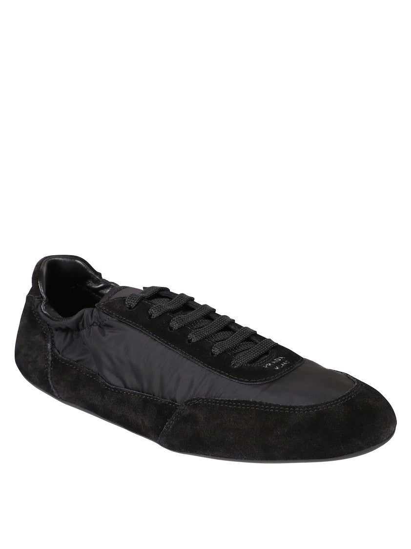 Prada Streamlined Sneakers With Suede