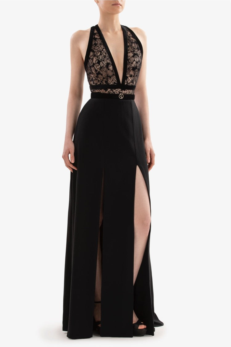 Saiid Kobeisy Black Lace Dress