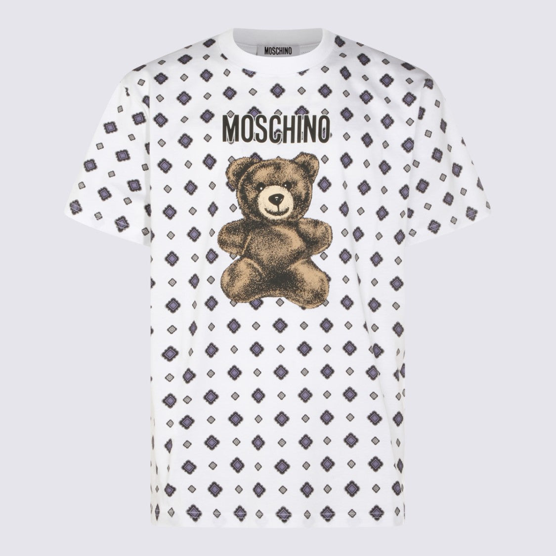 Moschino Short-Sleeve Printed T-Shirt With Teddy Bear Graphic