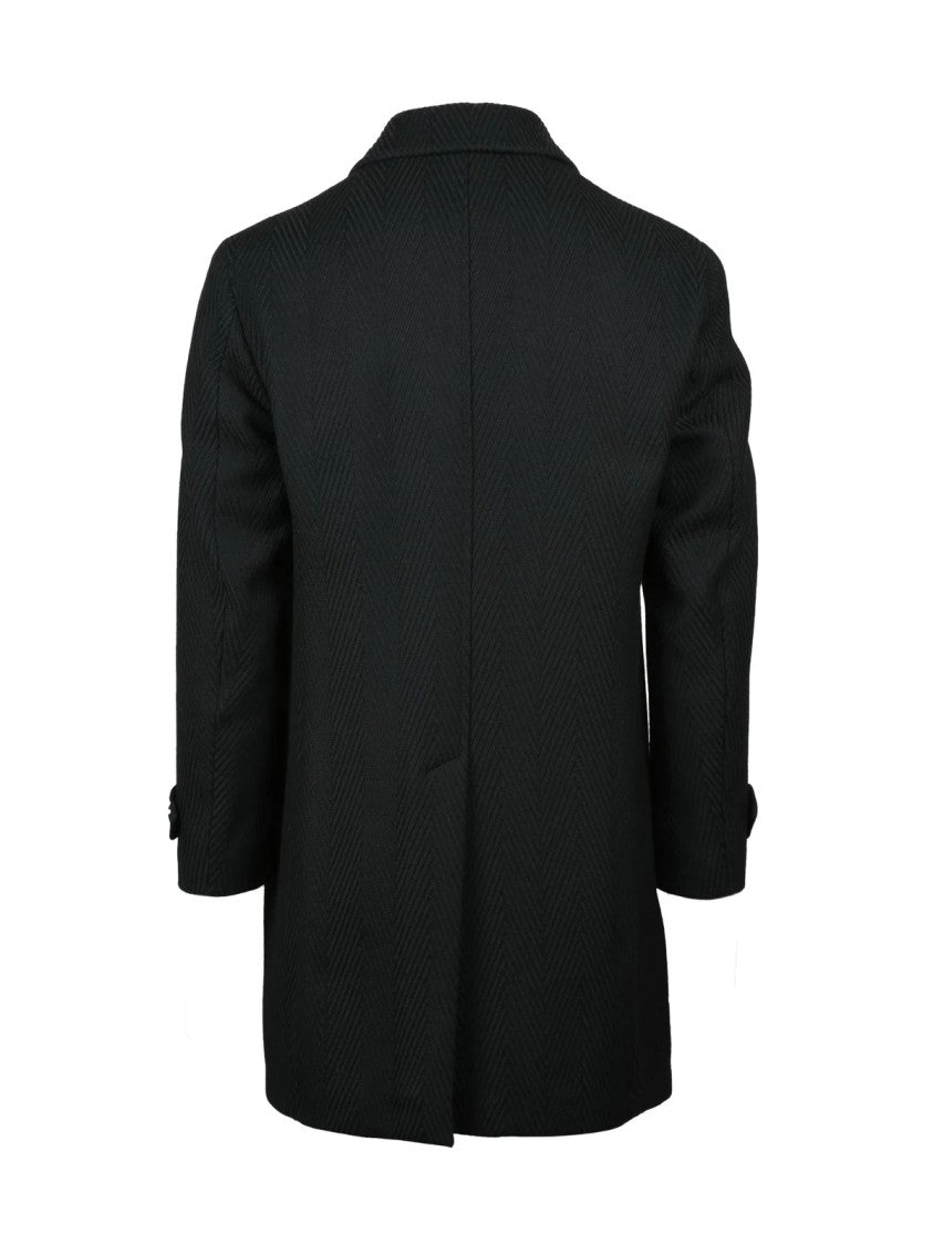 L.B.M. 1911 Black Wool-Blend Coat