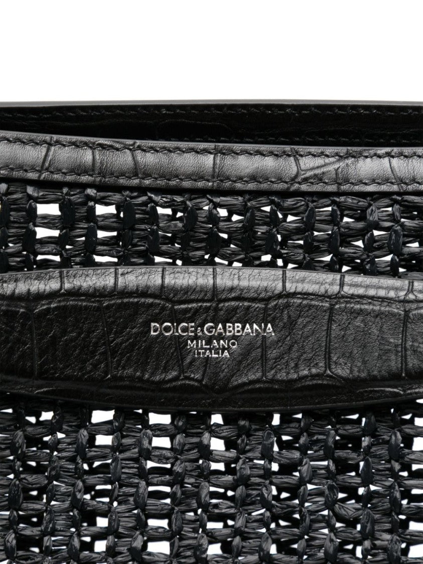 Dolce & Gabbana Woven Design Bag With Versatile Carrying Options