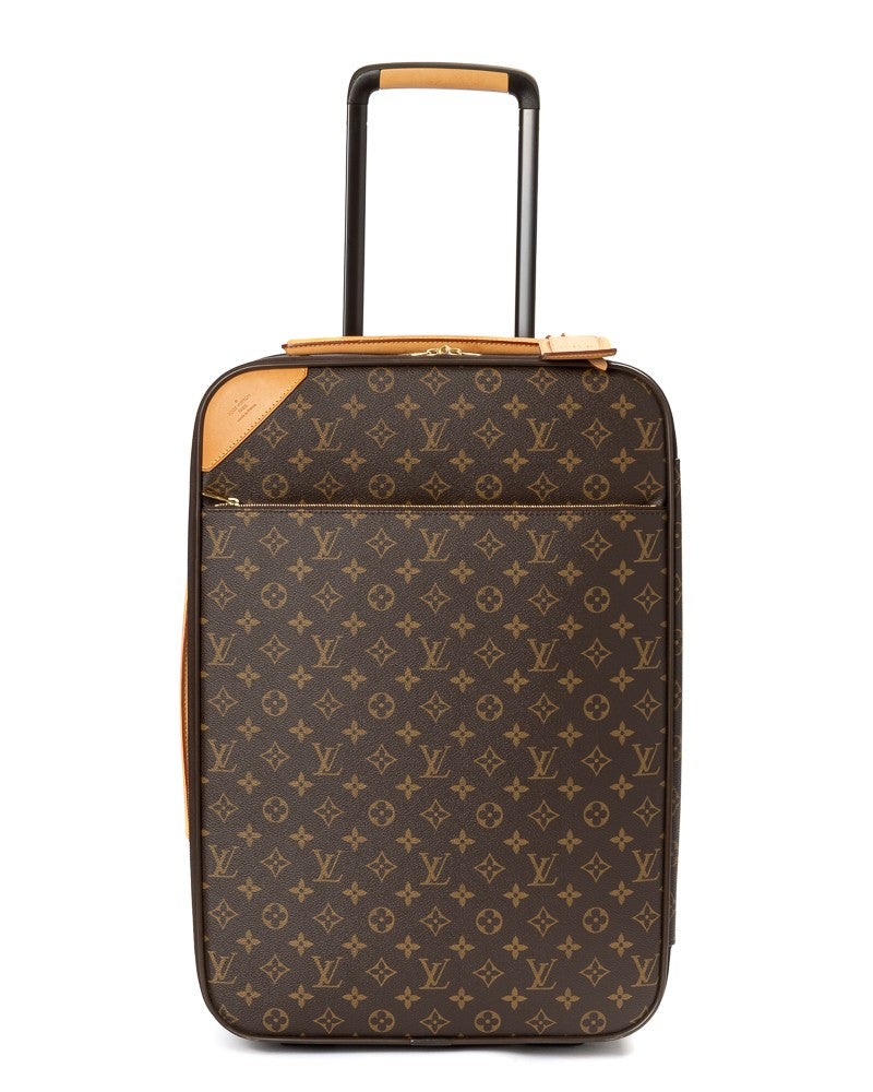 Louis Vuitton Monogram Pegase 55 Canvas Leather Suitcase