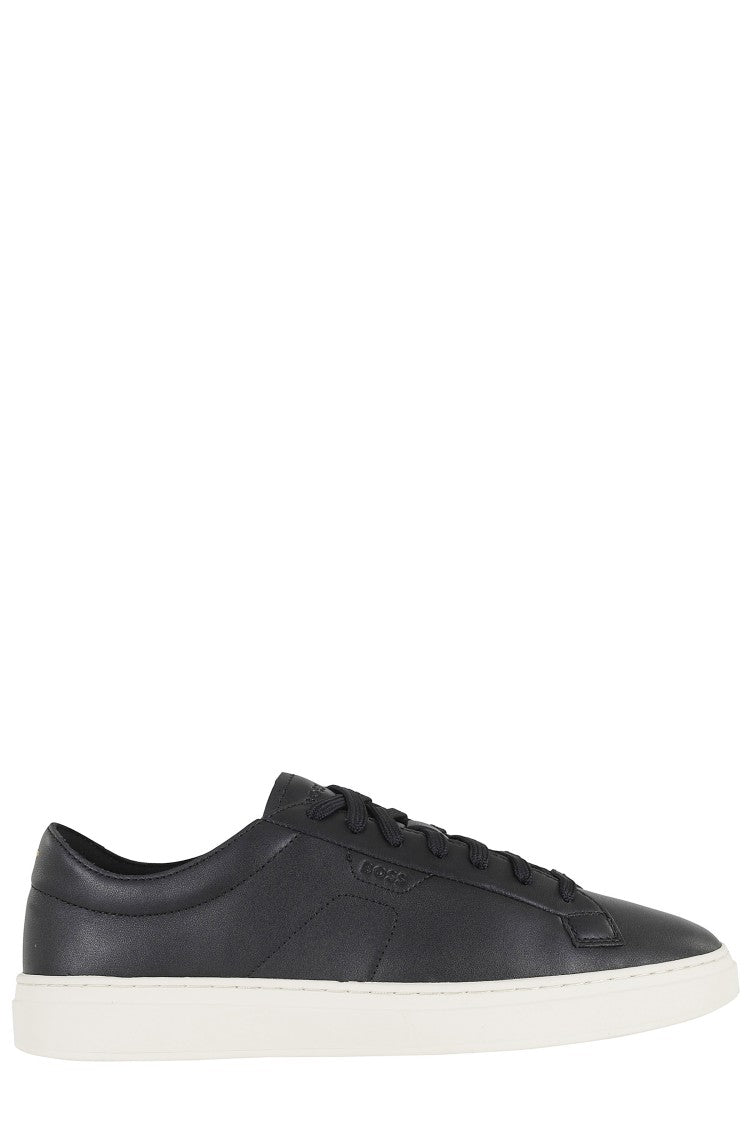 Boss Black Kieran Tenn Laced Calfskin Leather Sneakers