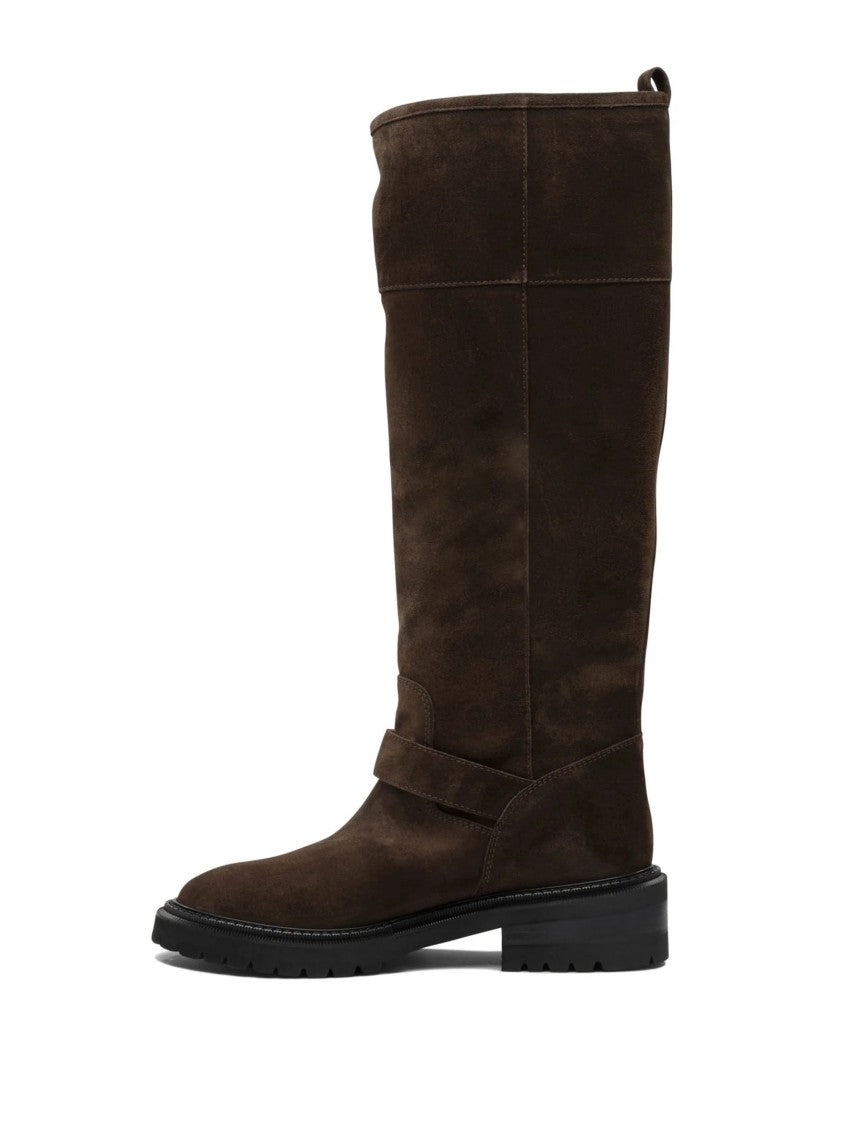 Via Roma 15 High Zip Biker Boots With Adjustable Ankle Straps