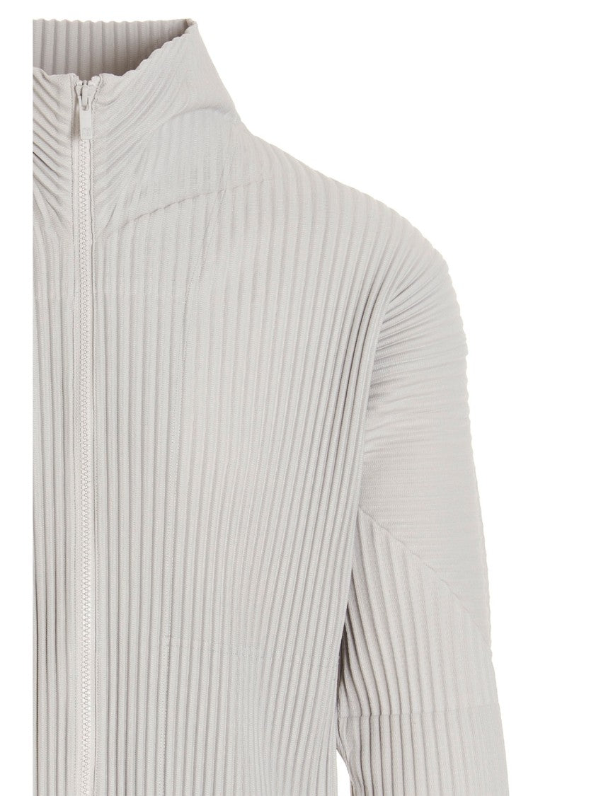 Homme Plissé Issey Miyake Pleated Cardigan With High Neck