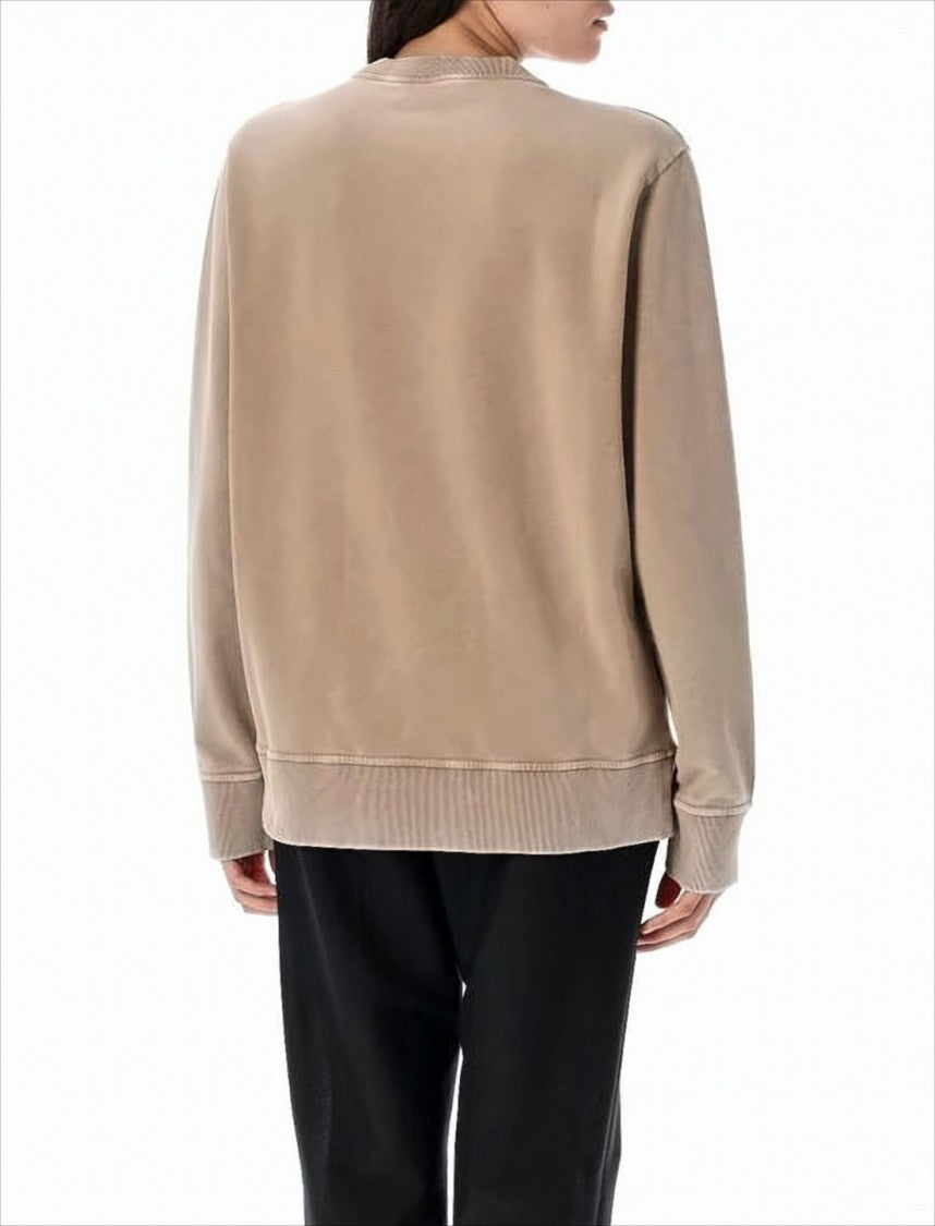 Fendi Ribbed Long-Sleeve Cotton Top With Embossed Logo