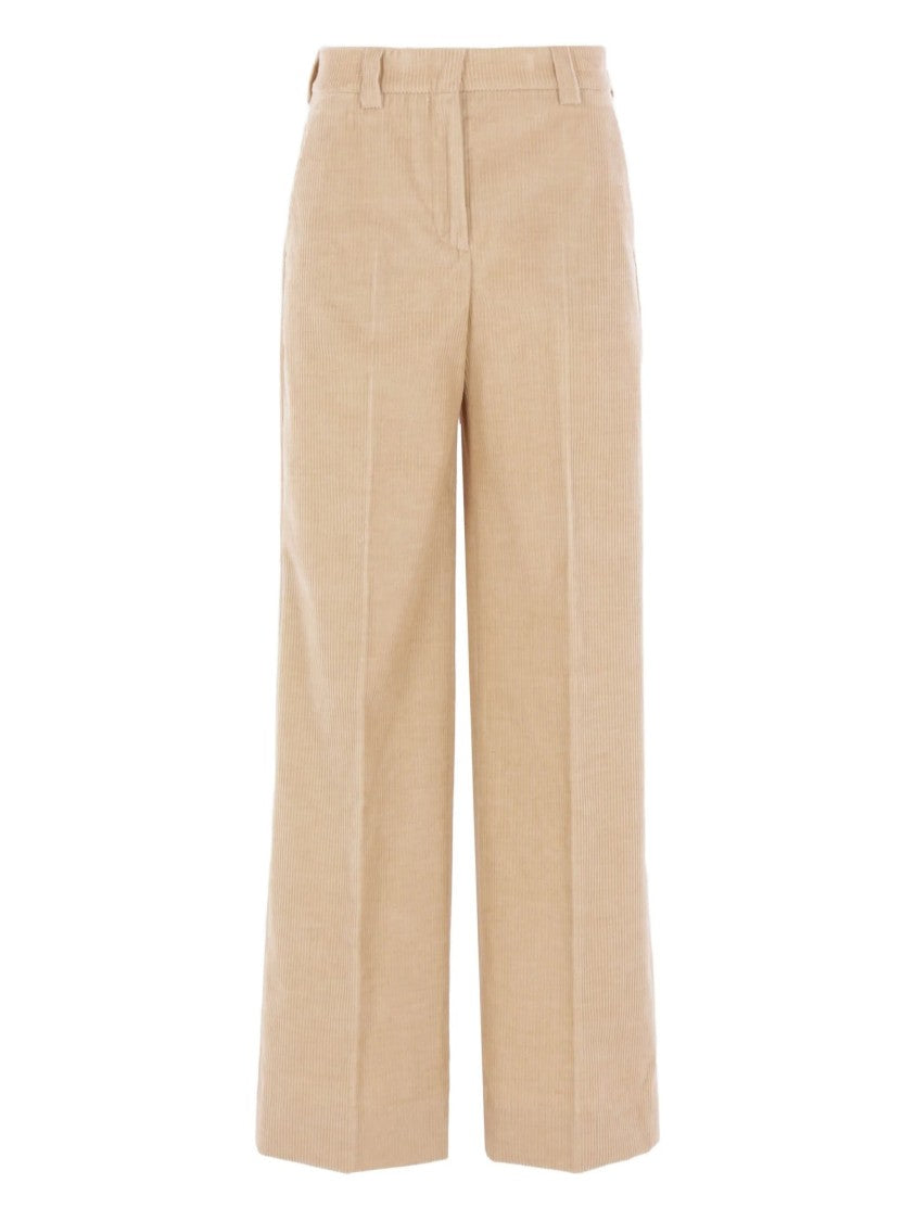 Incotex Beige Wide-Leg Textured Corduroy Pants