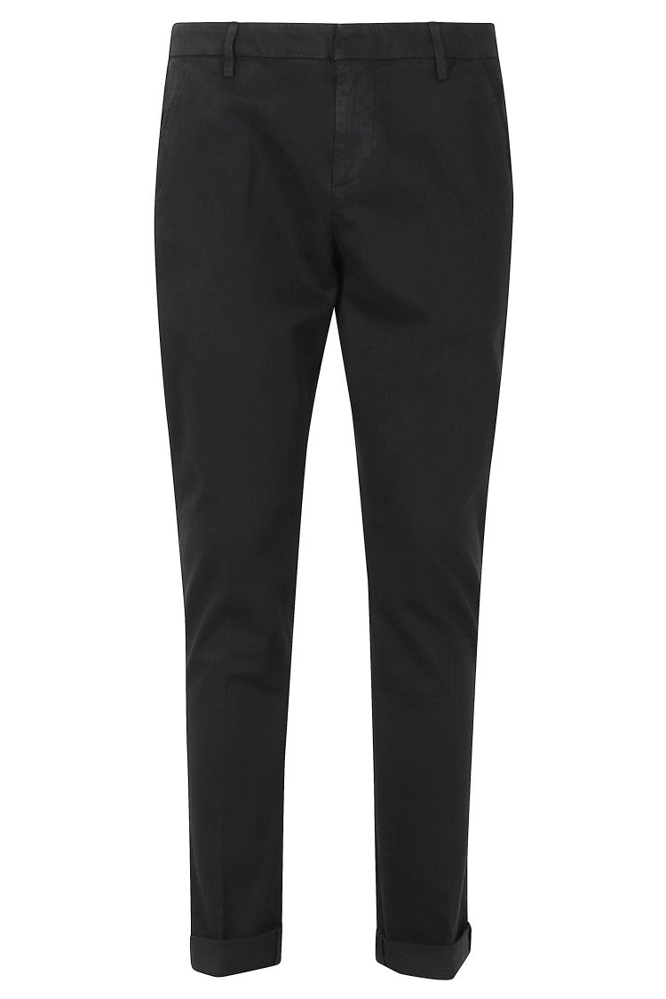 Dondup Nero Gaubert Gabardine Straight-Leg Pants