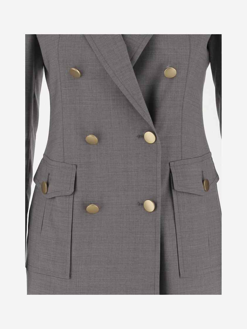 Tagliatore Double-Breasted Stretch Wool Jacket