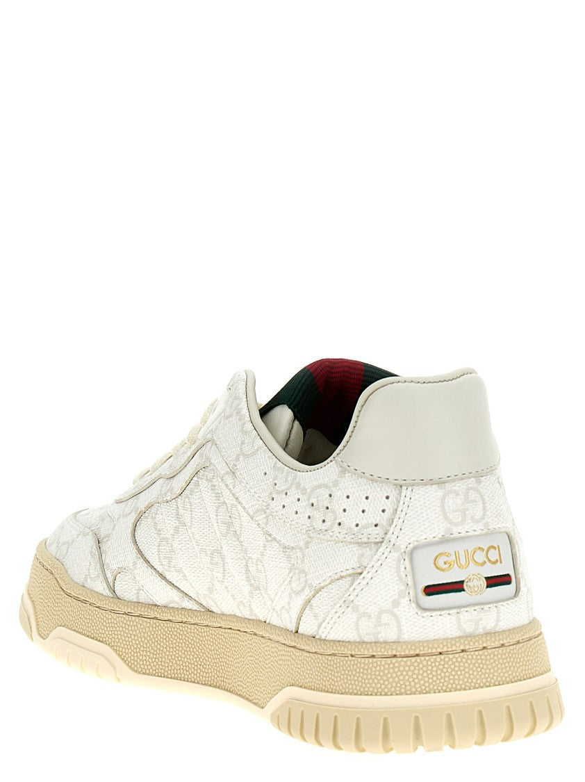 Gucci Two-Tone Gg Supreme Fabric Sneakers